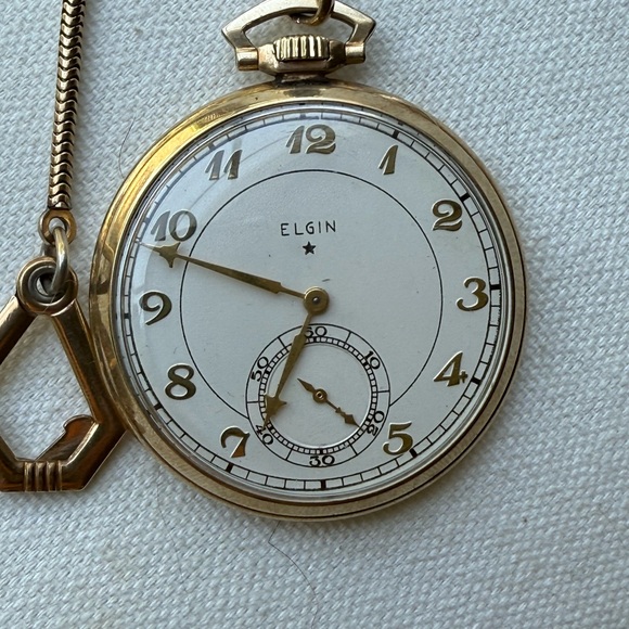 Elgin Gold Pocket Watch - Picture 1 of 4
